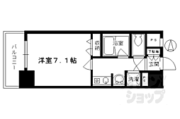 ベラジオ五条烏丸 1Kの間取図画像