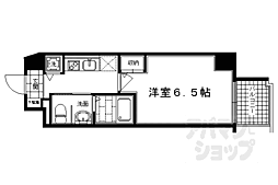 プレサンス京都鴨川彩華 1Kの間取図画像