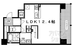 ilRosso堀川六角 1Kの間取図画像
