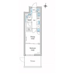 スタイリオ池上ＳＯＵＴＨ 1階2Kの間取り