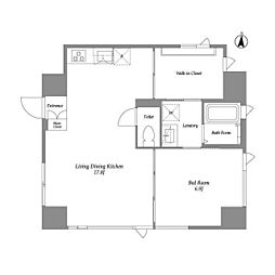 品川港南テラス 4階1LDKの間取り