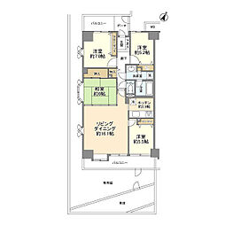コスモ上福岡センターヒルズ 106 1階4LDKの間取り