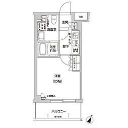 フレアージュ白金台 3階1Kの間取り