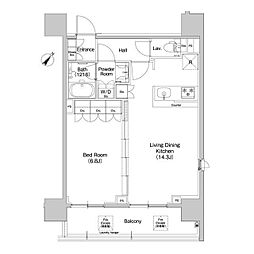 コンフォリア品川ＥＡＳＴ 6階1LDKの間取り