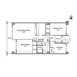 テレパレス西千葉 1階3LDKの間取り