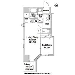 コンフォリア浅草橋ＤＥＵＸ 2階1LDKの間取り