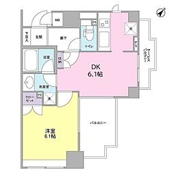 アルス恵比寿メイクス 1DKの間取図画像