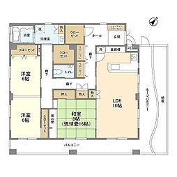 ＫＹレジデンス 6階3LDKの間取り