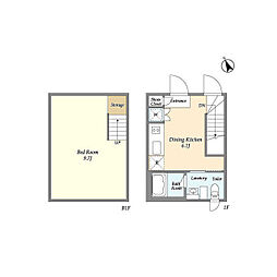 ＫＤＸレジデンス吉祥寺 1階1DKの間取り