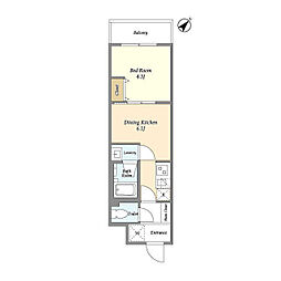 グランカーサ西葛西 1階1DKの間取り