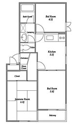 エレガン学芸大学 3階3Kの間取り