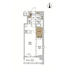 ＲＪＲプレシア蒲田 6階1LDKの間取り
