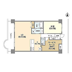 東急ドエルアルス多摩川 228 2階1SLDKの間取り