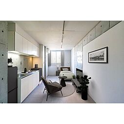 神宮前マンション 102 地下1階ワンルームのリビング/ダイニング