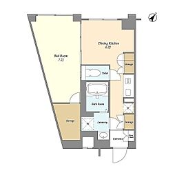 ジニア不動前 1階1DKの間取り