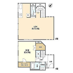 FKDaikanyama 1LDKの間取図画像