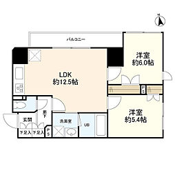 リバーレ中野坂上 2LDKの間取図画像