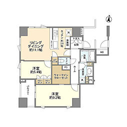 クレヴィア原宿 2LDKの間取図画像