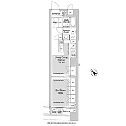 BPRレジデンス渋谷 1LDKの間取図画像