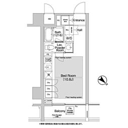 BPRレジデンス渋谷 ワンルームの間取図画像