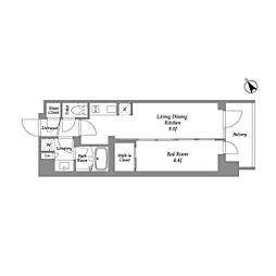 シーズンフラッツ大森西 1LDKの間取図画像