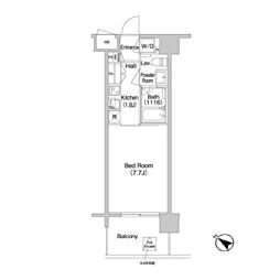 コンフォリア南砂町 1Kの間取図画像