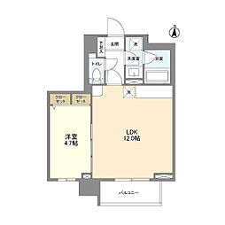L・BASE押上North 1LDKの間取図画像