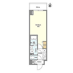 ラクラス中野富士見町 1Kの間取図画像