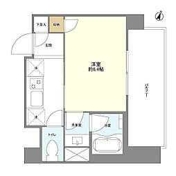 OrchidResidence品川 1Kの間取図画像