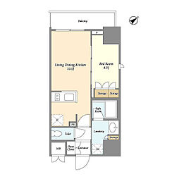 ラティエラ板橋 1LDKの間取図画像