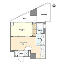 BPRレジデンス町田 1DKの間取図画像