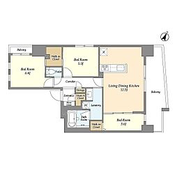 グラン千代田岩本町 3LDKの間取図画像
