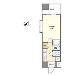 BPRレジデンス川口 1Kの間取図画像