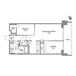 シーズンフラッツ大森西 2LDKの間取図画像