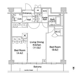 COMFORIA駒場 2LDKの間取図画像