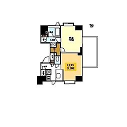 リバーレ月島 1LDKの間取図画像