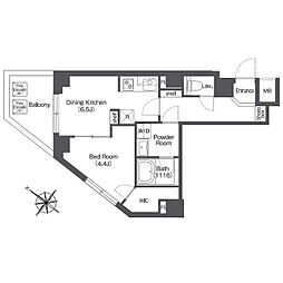 COMFORIA志村坂上 1DKの間取図画像