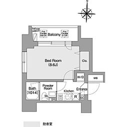 コンフォリア・リヴ森下MUTIO 1Kの間取図画像