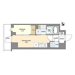 墨田区八広1丁目マンション 1DKの間取図画像