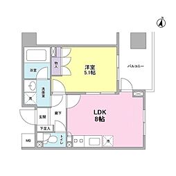 K'S新中野 1LDKの間取図画像
