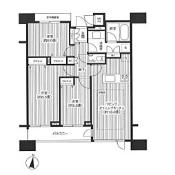 HF白金高輪レジデンス 3LDKの間取図画像