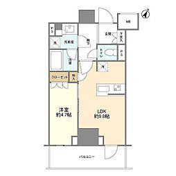 ドレッセ目黒大橋プレヴィ 1LDKの間取図画像