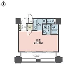 ルネ新宿御苑タワー ワンルームの間取図画像