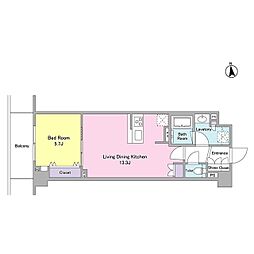 TSレジデンス東川口 1LDKの間取図画像
