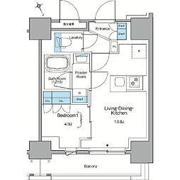 ルフォンリヴェント西巣鴨 1LDKの間取図画像