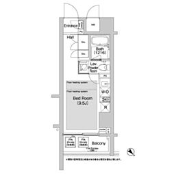 BPRレジデンス渋谷 ワンルームの間取図画像
