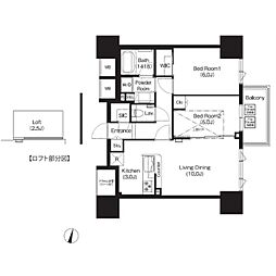 COMFORIA大宮 2LDKの間取図画像