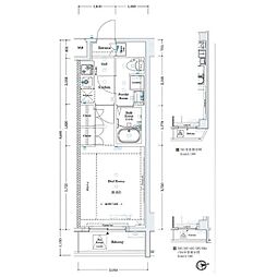 ARKMARK上北沢 1Kの間取図画像