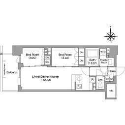 COMFORIALIV大森西 2LDKの間取図画像