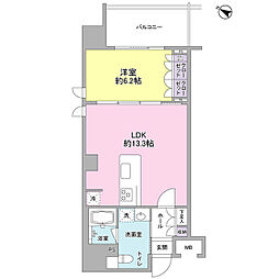 BPRレジデンス三田伊皿子坂 1LDKの間取図画像
